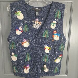 Knit Snowman Vest